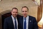 Antony Higginbotham with Health Secretary Matt Hancock